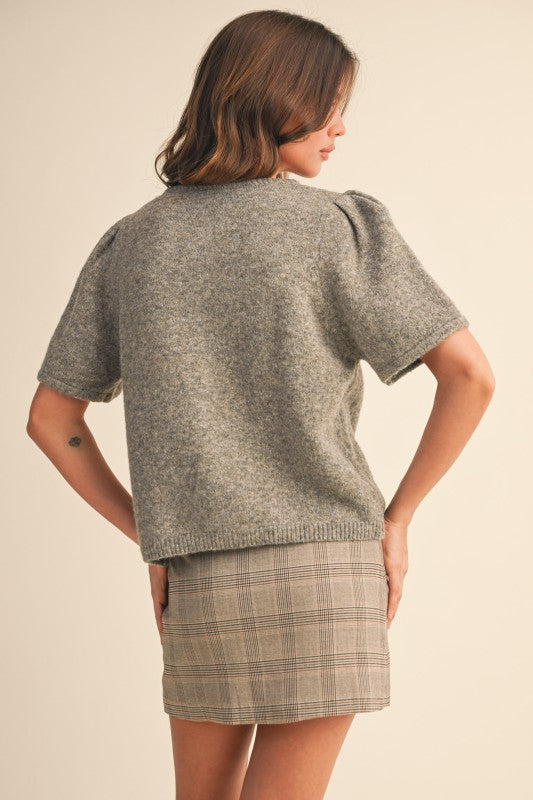 Teagan Cardigan Charcoal Mocha